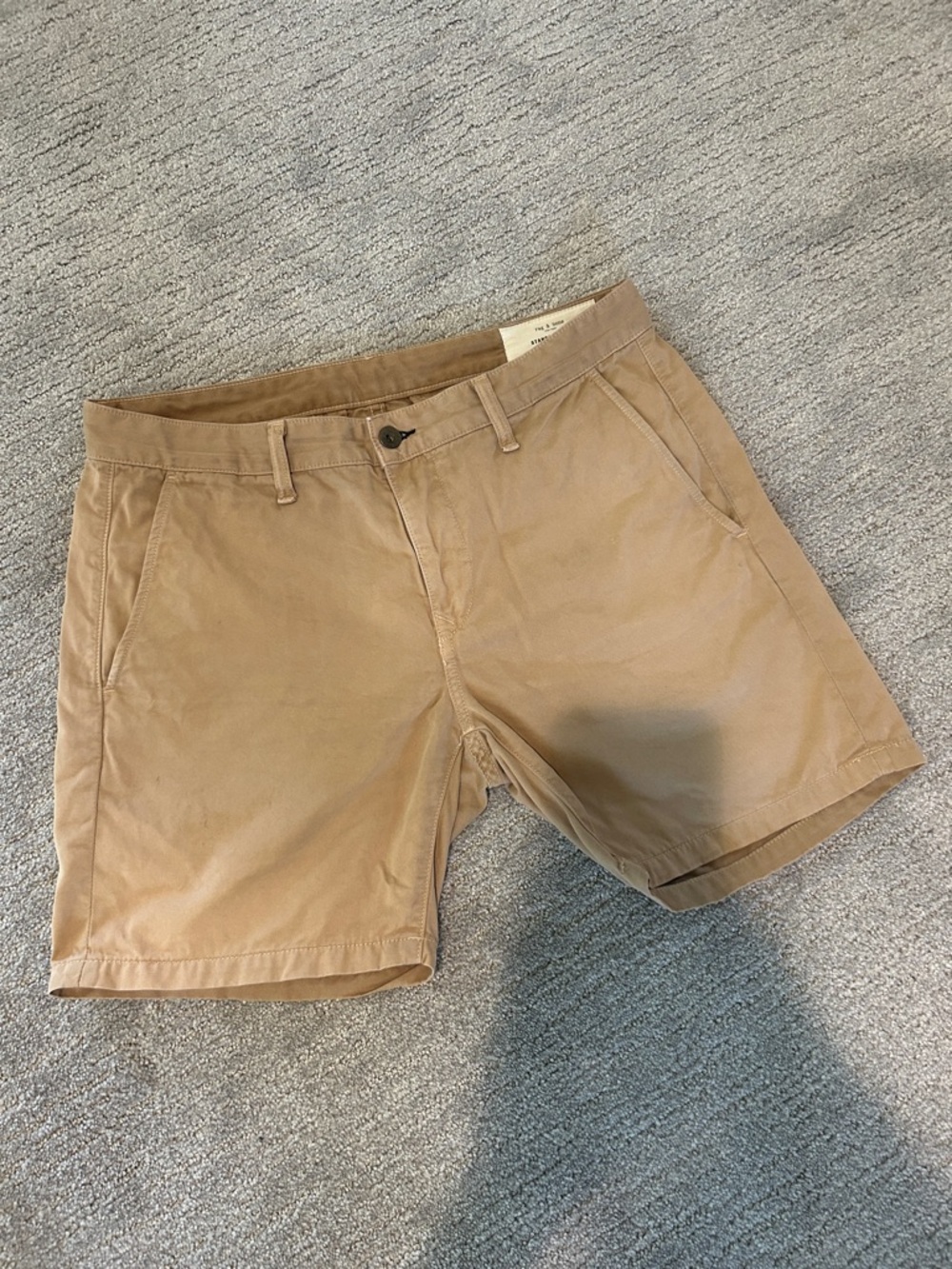rag & bone Men's Flat-Front Shorts in Tan